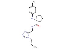 1-[(4-methylphenyl)amino]-N-[(4-propyl-4H-1,2,4-triazol-3-yl)methyl]cyclopentanecarboxamide