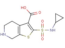 2-[(cyclopropylamino)sulfonyl]-4,5,6,7-tetrahydrothieno[2,3-c]pyridine-3-carboxylic acid