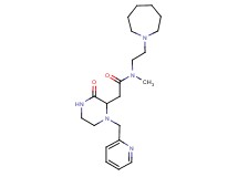 N-[2-(1-azepanyl)ethyl]-N-methyl-2-[3-oxo-1-(2-pyridinylmethyl)-2-piperazinyl]acetamide