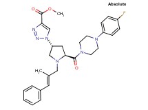 methyl 1-{(3R,5S)-5-{[4-(4-fluorophenyl)-1-piperazinyl]carbonyl}-1-[(2E)-2-methyl-3-phenyl-2-propen-1-yl]-3-pyrrolidinyl}-1H-1,2,3-triazole-4-carboxylate
