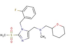 1-[1-(2-fluorobenzyl)-2-(methylsulfonyl)-1H-imidazol-5-yl]-N-methyl-N-(tetrahydro-2H-pyran-2-ylmethyl)methanamine