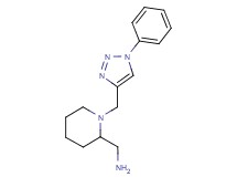 ({1-[(1-phenyl-1H-1,2,3-triazol-4-yl)methyl]-2-piperidinyl}methyl)amine dihydrochloride