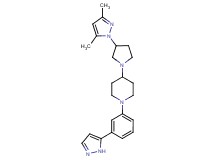 4-[3-(3,5-dimethyl-1H-pyrazol-1-yl)-1-pyrrolidinyl]-1-[3-(1H-pyrazol-5-yl)phenyl]piperidine
