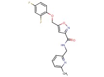 5-[(2,4-difluorophenoxy)methyl]-N-[(6-methyl-2-pyridinyl)methyl]-3-isoxazolecarboxamide