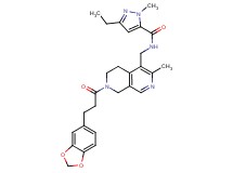 N-({7-[3-(1,3-benzodioxol-5-yl)propanoyl]-3-methyl-5,6,7,8-tetrahydro-2,7-naphthyridin-4-yl}methyl)-3-ethyl-1-methyl-1H-pyrazole-5-carboxamide
