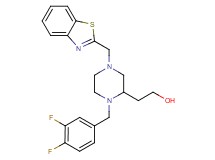 2-[4-(1,3-benzothiazol-2-ylmethyl)-1-(3,4-difluorobenzyl)-2-piperazinyl]ethanol