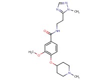 3-methoxy-4-[(1-methylpiperidin-4-yl)oxy]-N-[2-(1-methyl-1H-1,2,4-triazol-5-yl)ethyl]benzamide