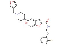 N-[2-(2-fluorophenyl)ethyl]-5-[1-(3-furylmethyl)-4-hydroxy-4-piperidinyl]-1-benzofuran-2-carboxamide