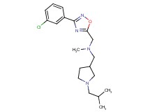 1-[3-(3-chlorophenyl)-1,2,4-oxadiazol-5-yl]-N-[(1-isobutyl-3-pyrrolidinyl)methyl]-N-methylmethanamine