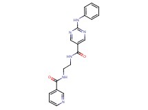 2-anilino-N-{2-[(pyridin-3-ylcarbonyl)amino]ethyl}pyrimidine-5-carboxamide