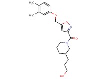 3-[1-({5-[(3,4-dimethylphenoxy)methyl]-3-isoxazolyl}carbonyl)-3-piperidinyl]-1-propanol