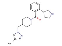 4-[(4-methyl-1H-pyrazol-1-yl)methyl]-1-[2-(3-pyrrolidinyl)benzoyl]piperidine hydrochloride