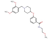 3-{[1-(2,4-dimethoxybenzyl)-4-piperidinyl]oxy}-N-(2-methoxyethyl)benzamide