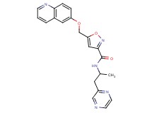 N-[1-methyl-2-(2-pyrazinyl)ethyl]-5-[(6-quinolinyloxy)methyl]-3-isoxazolecarboxamide
