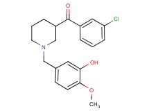 (3-chlorophenyl)[1-(3-hydroxy-4-methoxybenzyl)-3-piperidinyl]methanone