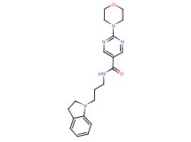 N-[3-(2,3-dihydro-1H-indol-1-yl)propyl]-2-morpholin-4-ylpyrimidine-5-carboxamide