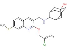 4-({[2-[(2-chloro-2-propen-1-yl)oxy]-7-(methylthio)-3-quinolinyl]methyl}amino)-1-adamantanol