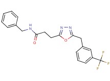 N-benzyl-3-{5-[3-(trifluoromethyl)benzyl]-1,3,4-oxadiazol-2-yl}propanamide