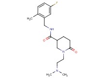 1-[2-(dimethylamino)ethyl]-N-(5-fluoro-2-methylbenzyl)-6-oxo-3-piperidinecarboxamide