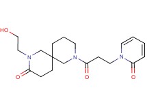 2-(2-hydroxyethyl)-8-[3-(2-oxo-1(2H)-pyridinyl)propanoyl]-2,8-diazaspiro[5.5]undecan-3-one