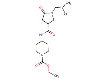 ethyl 4-{[(1-isobutyl-5-oxopyrrolidin-3-yl)carbonyl]amino}piperidine-1-carboxylate