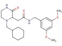 2-[1-(cyclohexylmethyl)-3-oxo-2-piperazinyl]-N-(3,5-dimethoxybenzyl)acetamide