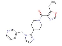 3-[(2-{1-[(5-ethyl-1,3-oxazol-4-yl)carbonyl]piperidin-4-yl}-1H-imidazol-1-yl)methyl]pyridine