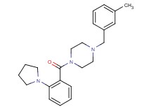 1-(3-methylbenzyl)-4-[2-(1-pyrrolidinyl)benzoyl]piperazine