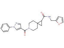 N-(2-furylmethyl)-6-[(1-phenyl-1H-pyrazol-4-yl)carbonyl]-6-azaspiro[2.5]octane-1-carboxamide