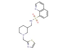 N-{[1-(1,3-thiazol-2-ylmethyl)-3-piperidinyl]methyl}-8-quinolinesulfonamide