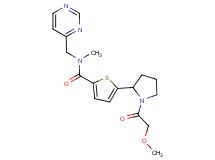 5-[1-(methoxyacetyl)-2-pyrrolidinyl]-N-methyl-N-(4-pyrimidinylmethyl)-2-thiophenecarboxamide