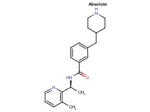 N-[(1S)-1-(3-methyl-2-pyridinyl)ethyl]-3-(4-piperidinylmethyl)benzamide