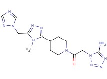 1-(2-{4-[4-methyl-5-(1H-1,2,4-triazol-1-ylmethyl)-4H-1,2,4-triazol-3-yl]piperidin-1-yl}-2-oxoethyl)-1H-tetrazol-5-amine