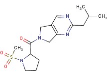 2-isobutyl-6-[1-(methylsulfonyl)prolyl]-6,7-dihydro-5H-pyrrolo[3,4-d]pyrimidine
