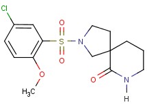 2-[(5-chloro-2-methoxyphenyl)sulfonyl]-2,7-diazaspiro[4.5]decan-6-one