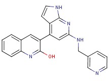 3-{6-[(3-pyridinylmethyl)amino]-1H-pyrrolo[2,3-b]pyridin-4-yl}-2-quinolinol