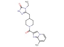 4-ethyl-5-({1-[(8-methylimidazo[1,2-a]pyridin-2-yl)carbonyl]-4-piperidinyl}methyl)-2,4-dihydro-3H-1,2,4-triazol-3-one