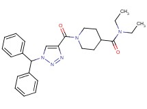 1-{[1-(diphenylmethyl)-1H-1,2,3-triazol-4-yl]carbonyl}-N,N-diethyl-4-piperidinecarboxamide