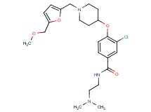 3-chloro-N-[2-(dimethylamino)ethyl]-4-[(1-{[5-(methoxymethyl)-2-furyl]methyl}-4-piperidinyl)oxy]benzamide