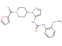 N-{1-[1-(2-furoyl)-4-piperidinyl]-1H-pyrazol-5-yl}-N'-(2-methoxyphenyl)urea