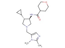 N-{rel-(3R,4S)-4-cyclopropyl-1-[(1,2-dimethyl-1H-imidazol-5-yl)methyl]-3-pyrrolidinyl}tetrahydro-2H-pyran-4-carboxamide dihydrochloride