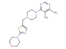 4-(5-{[4-(5,6-dimethylpyrimidin-4-yl)piperazin-1-yl]methyl}-1,3-thiazol-2-yl)morpholine