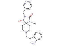 8-(1H-indol-3-ylmethyl)-1-methyl-3-(3-pyridinylmethyl)-1,3,8-triazaspiro[4.5]decane-2,4-dione