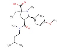 (2S*,4S*,5R*)-2-ethyl-5-(4-methoxyphenyl)-1-methyl-4-{[methyl(3-methylbutyl)amino]carbonyl}pyrrolidine-2-carboxylic acid