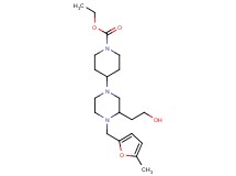 ethyl 4-{3-(2-hydroxyethyl)-4-[(5-methyl-2-furyl)methyl]-1-piperazinyl}-1-piperidinecarboxylate