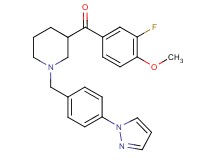 (3-fluoro-4-methoxyphenyl){1-[4-(1H-pyrazol-1-yl)benzyl]-3-piperidinyl}methanone