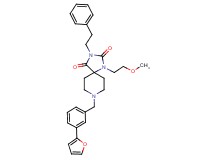 8-[3-(2-furyl)benzyl]-1-(2-methoxyethyl)-3-(2-phenylethyl)-1,3,8-triazaspiro[4.5]decane-2,4-dione