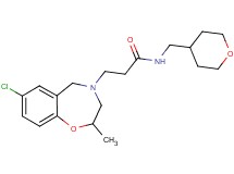 3-(7-chloro-2-methyl-2,3-dihydro-1,4-benzoxazepin-4(5H)-yl)-N-(tetrahydro-2H-pyran-4-ylmethyl)propanamide