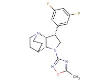 (3R*,3aR*,7aR*)-3-(3,5-difluorophenyl)-1-(5-methyl-1,2,4-oxadiazol-3-yl)octahydro-4,7-ethanopyrrolo[3,2-b]pyridine