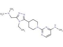 2-(4-{5-[(dimethylamino)methyl]-4-ethyl-4H-1,2,4-triazol-3-yl}piperidin-1-yl)-N-methylpyrimidin-4-amine